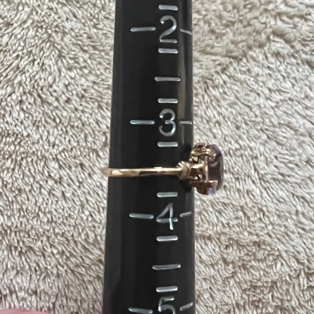 Amethyst Solitaire Ring - image 7